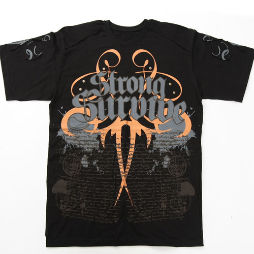BLAC LABEL クルーTシャツ(ブラック-STORONG SURVIVE）
