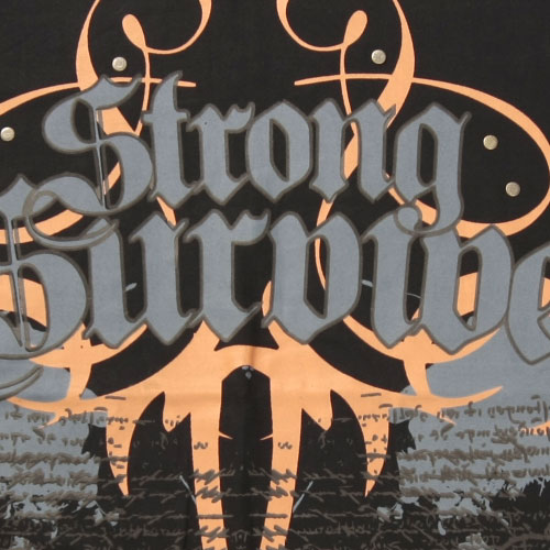 BLAC LABEL クルーTシャツ(ブラック-STORONG SURVIVE）