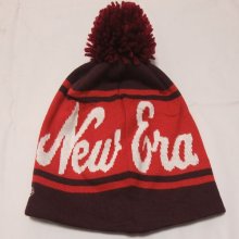 他のアングル写真2: NEWERA ポンポンニット帽 （バーガンディーXスカーレットXホワイト）