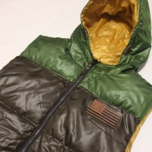 他のアングル写真3: ROCAWEAR（ロカウェア）RUGGEDリバーシブル中綿フーディーベスト（ブラウンXマスタード）R0013X01