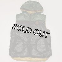 ROCAWEAR（ロカウェア）RUGGEDリバーシブル中綿フーディーベスト（ブラウンXマスタード）R0013X01