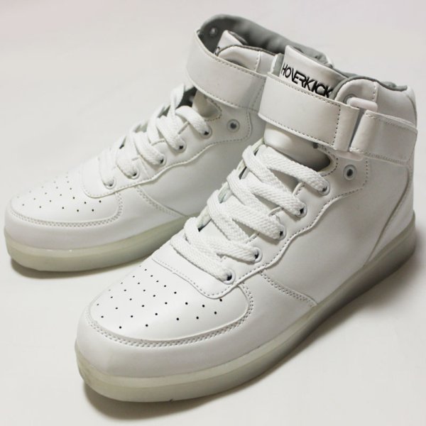 画像1: 【LEDライトアップシューズ】HOVERKICKS(ホヴァーキックス）スニーカー（White)