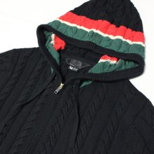 他のアングル写真1: ROCAWEAR BLACK（ロカウェア・ブラック）CARLTONニットフーディー(ブラック）