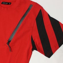 他のアングル写真2: FOCUS（フォーカス） HAZARD ZIP S/S ロングTシャツ（RED）