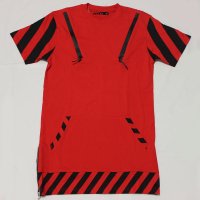 FOCUS（フォーカス） HAZARD ZIP S/S ロングTシャツ（RED）