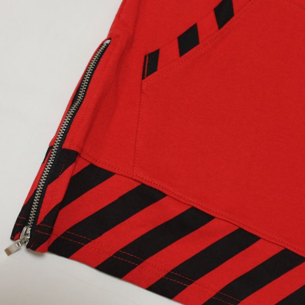 画像4: FOCUS（フォーカス） HAZARD ZIP S/S ロングTシャツ（RED）