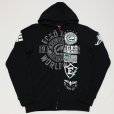 画像1: ECKO UNLTD（エコーアンリミテッド)PATRIOTICフルジップフーディ(ブラック)  (1)