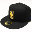 画像1: NEWERA （ニューエラ）59FIFTY NBA ロゴマン GOLDENSTATE WARRIORS(ゴールデンステート・ウォリアーズ(ブラックXチームカラー)11521913 (1)