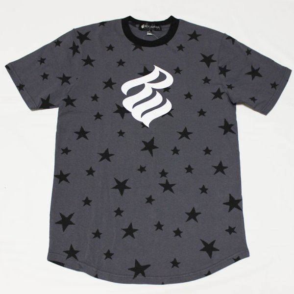 画像1: ROCAWEAR（ロカウェア）STAR & LOGO Tシャツ(チャコール)