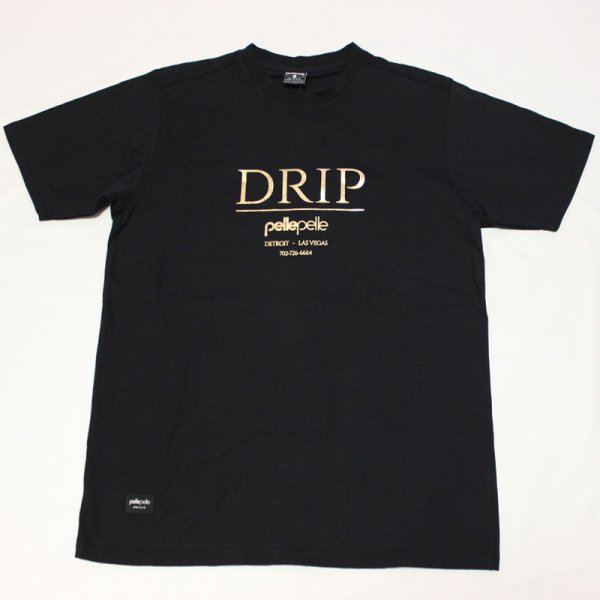 画像1: PELLE PELLE（ペレペレ)DRIP Tシャツ (ブラック) PP3055