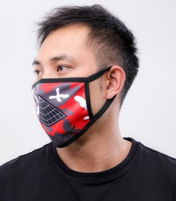 画像2: BLACK PYRAMID（ブラックピラミッド）Pyramid Logo Face Mask red (Y7162565) (フェイスマスク) 