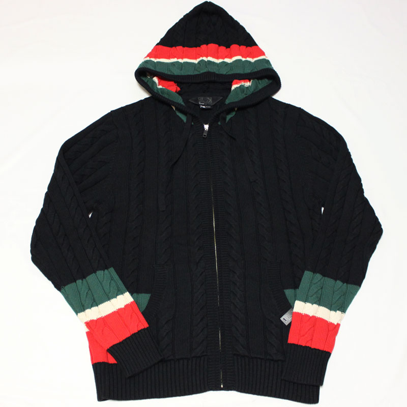 ROCAWEAR BLACK（ロカウェア・ブラック）CARLTONニットフーディー(ブラック）