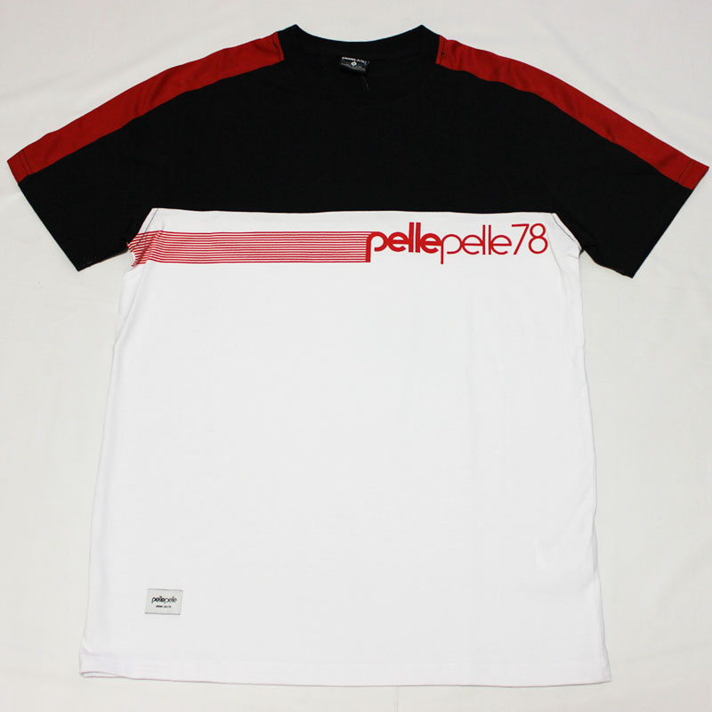 PELLE PELLE（ペレペレ)STADIUM BACK Tシャツ (ホワイト-ブラック-レッド) PP3068
