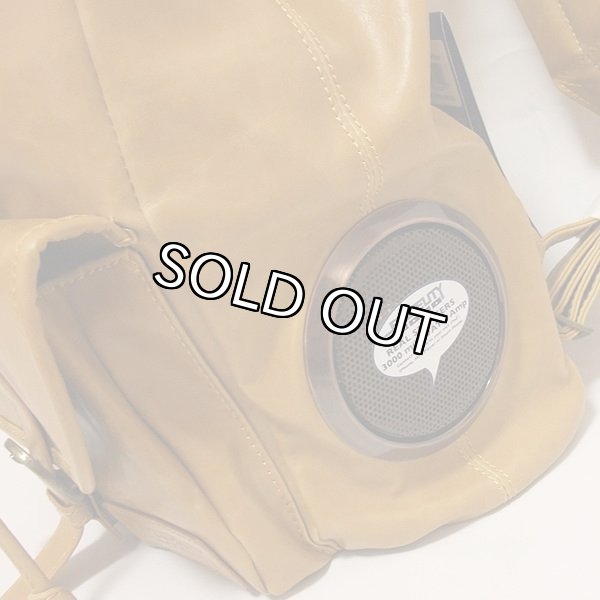 画像2: FYDELITY（フィデリティー） OLD SCHOOL ステレオバックパック（タン-Faux Leather） (2)