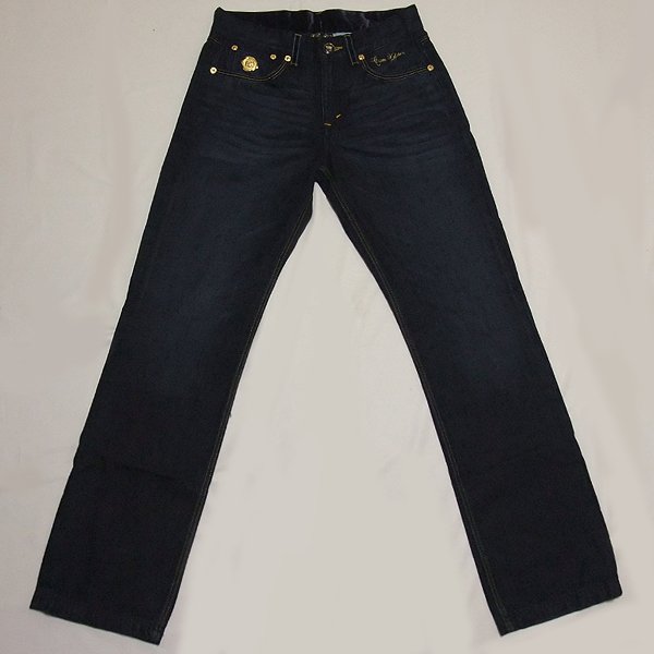 画像3: CROWN HOLDER(クラウンホルダー）バック刺繍デニムパンツ（インディゴXグリーン） (3)