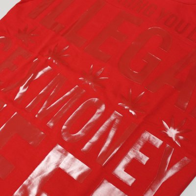 画像3: SEX MONEY WEED（セックス・マネー・ウィード）レターTシャツ（レッド）