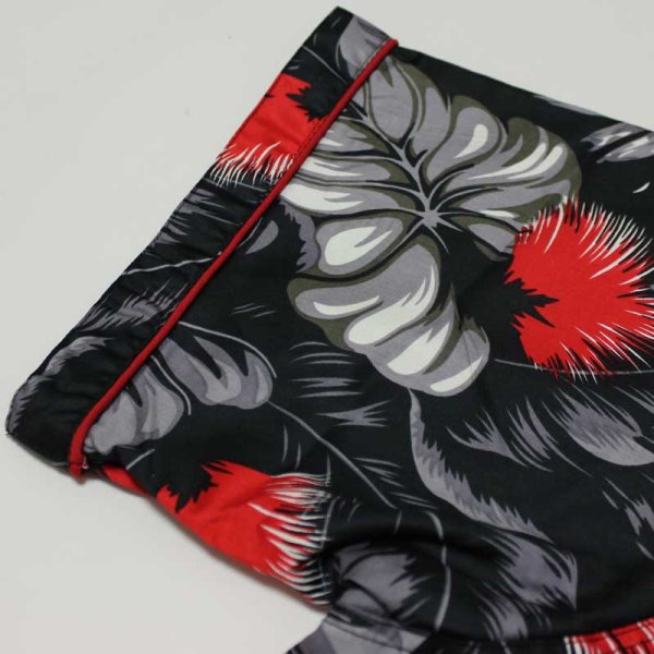 画像4: VINO（ヴィーノ）ウーヴィンアロハ S/Sシャツ（ブラックXレッド） (4)