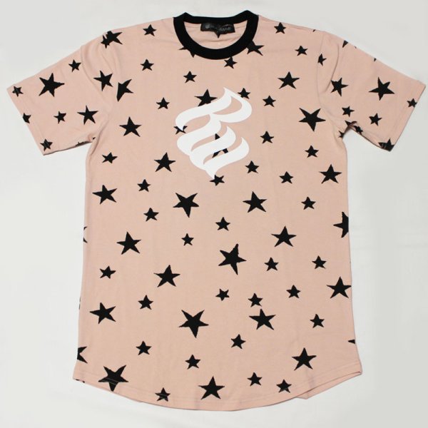 画像1: ROCAWEAR（ロカウェア）STAR & LOGO Tシャツ(ピンク) (1)