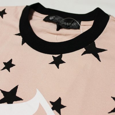 画像1: ROCAWEAR（ロカウェア）STAR & LOGO Tシャツ(ピンク)