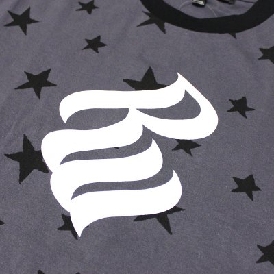 画像2: ROCAWEAR（ロカウェア）STAR & LOGO Tシャツ(チャコール)