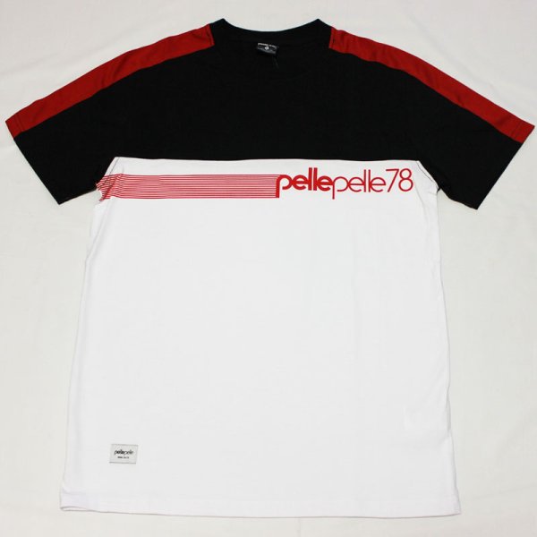 画像1: PELLE PELLE（ペレペレ)STADIUM BACK Tシャツ (ホワイト-ブラック-レッド) PP3068 (1)