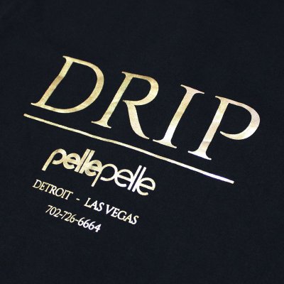 画像1: PELLE PELLE（ペレペレ)DRIP Tシャツ (ブラック) PP3055