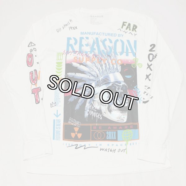 画像1: REASON(リーズン）CHEAF  L/S Tシャツ(WHITE） (1)