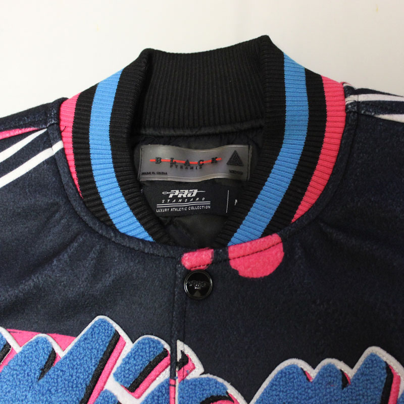 Pro Standard X Black Pyramid Miami Heat Logo Jacket プロスタンダードｘブラックピラミッド マイアミヒート スタジャン バーシティージャケット